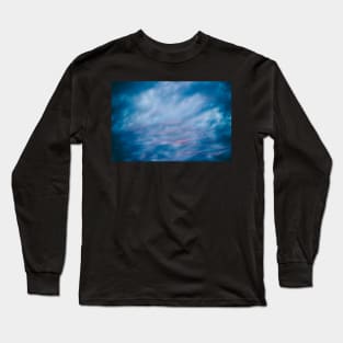 Cloudy blue and pink sky photograph Long Sleeve T-Shirt